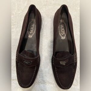 Tod’s Penny Loafers Brown Suede